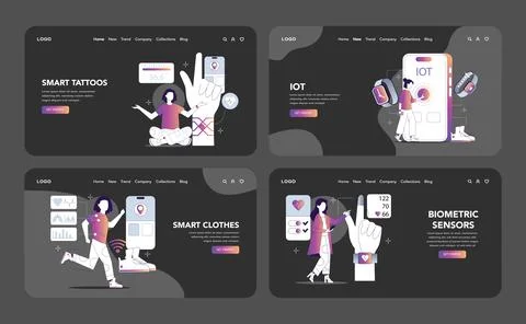 Wearable Technology concept. Flat vector illustration. Stock Illustration