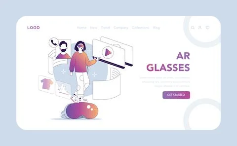 Wearable Technology concept. Flat vector illustration. Stock Illustration