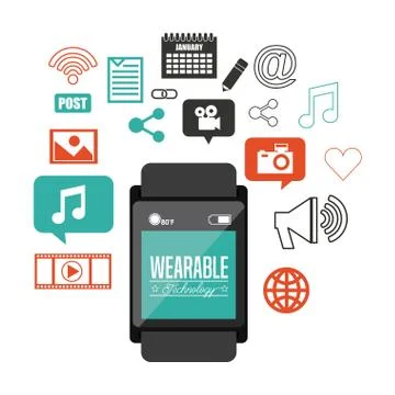 Wearable technology design Stock Illustration