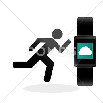 Wearable technology icons Royalty Free Vector Image