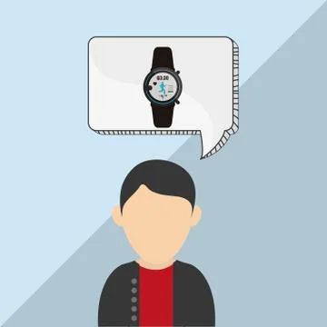 Wearable technology design. wireless icon. Flat illustration 스톡 일러스트