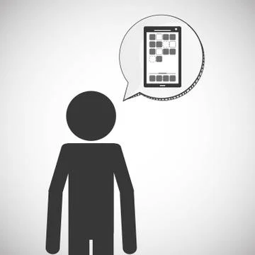 Wearable technology design. wireless icon. Flat illustration  , vector Stock Illustration