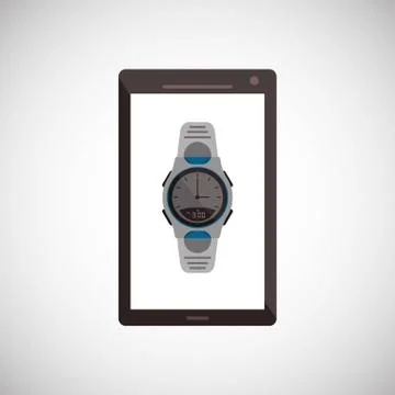 Wearable technology design. wireless icon. Flat illustration  , vector Stock Illustration