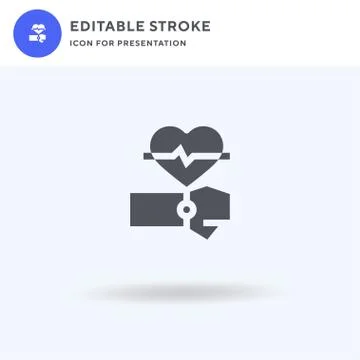 Wearable Technology icon vector, filled flat sign, solid pictogram isolated o Stock Illustration