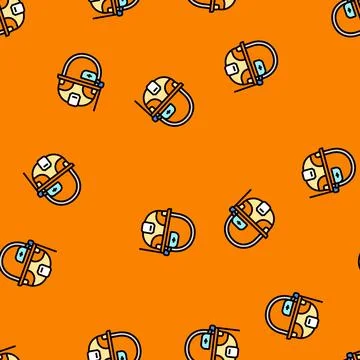 Wearable technology industry vector seamless pattern イラスト素材