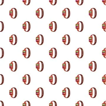 Wearable technology smart watch devices seamless pattern 스톡 일러스트