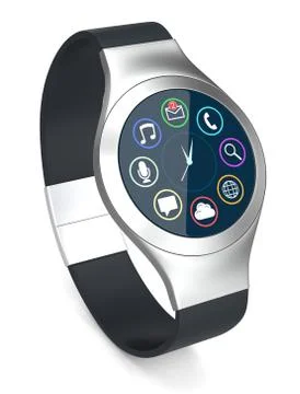 Wearable technology, smartwatch Illustrazione stock