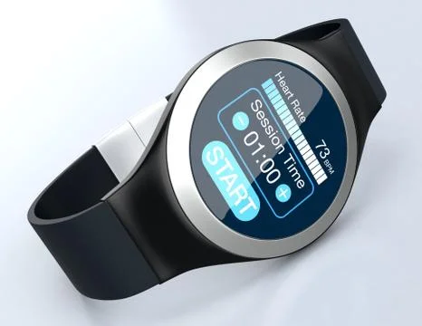 Wearable technology, smartwatch Illustrazione stock