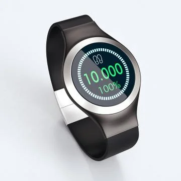Wearable technology, smartwatch Illustrazione stock