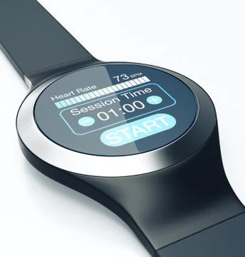 Wearable technology, smartwatch Illustrazione stock
