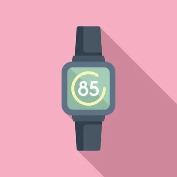 Wearable tracker icon flat vector. Fitness bracelet Illustrazione stock
