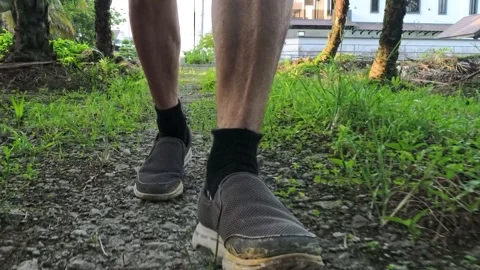 Wearing exercise sneaker Stock Footage 340484359