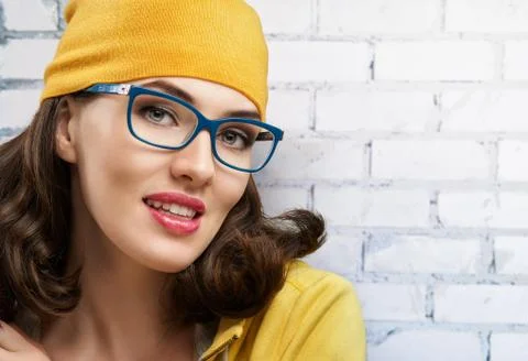 Wearing glasses Stock Photos