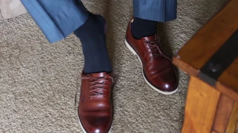 Wearing Shoes Stock Footage 49998676