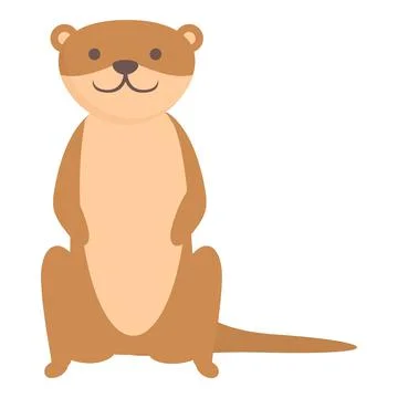 Weasel ermine icon cartoon vector. Cute animal 스톡 일러스트