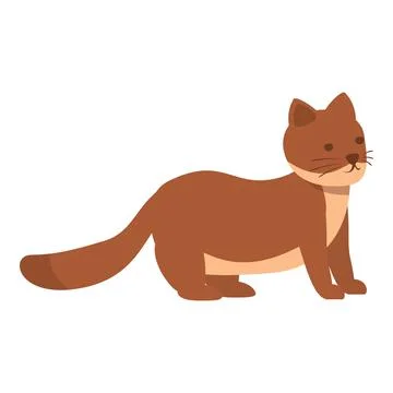 Weasel icon cartoon vector. Carnivore animal Stock Illustration