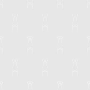 Weasel pattern seamless. Ermine in snow background. Ornament of kids fabric 스톡 일러스트
