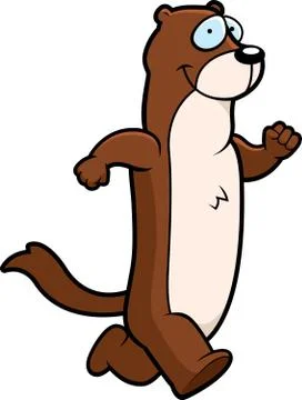 Weasel Running 스톡 일러스트