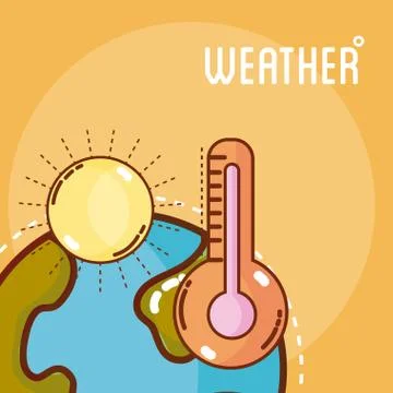 Weather and forecast Illustrazione stock