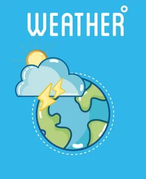 Weather and forecast Illustrazione stock