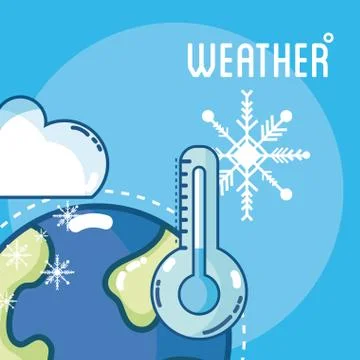 Weather and forecast Illustrazione stock
