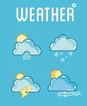 Weather and forecast Illustrazione stock