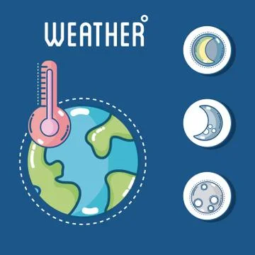 Weather and forecast Illustrazione stock