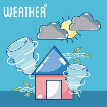 Weather and forecast Illustrazione stock
