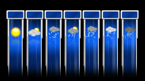 Weather animated icon set 動画素材 33680360