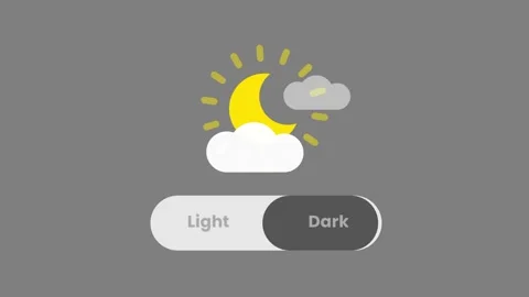 Weather App Dark Light Mode Toggle Switch Night Moon Icon Stock Footage 334471463