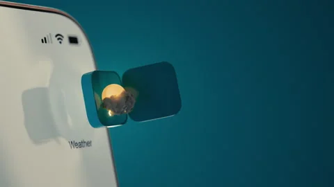 Weather App Icon Opening Stock Footage 285389958