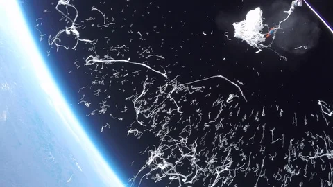 Weather balloon bursting at the edge of space 2 (16:9) Stock Footage