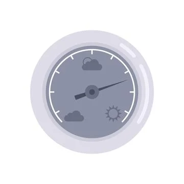 Weather barometer icon flat isolated Stock Illustration