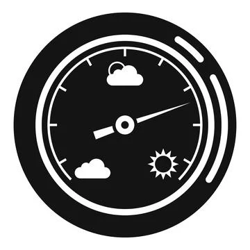 Weather barometer icon, simple style Stock Illustration