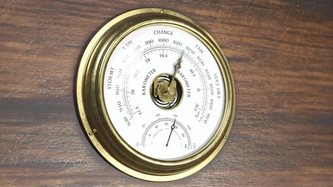 Weather changes. Barometer is forecasting worse atmospheric parameters. 4KHD Stock Footage 119983139