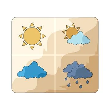 Weather chart illustration Stock Illustration