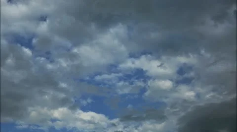 Weather is clearing up - HD Time lapse clouds and sky Stock Footage 10922000