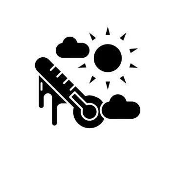 Weather climate black icon, vector sign on isolated background. Weather climate Stock Illustration