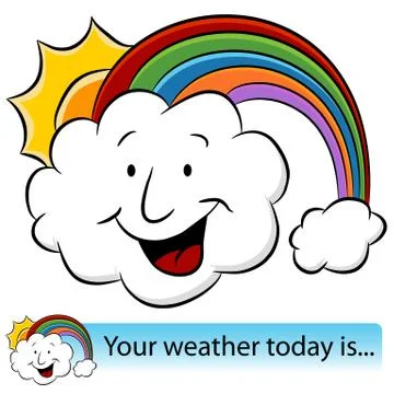 Weather cloud banner Stock Illustration