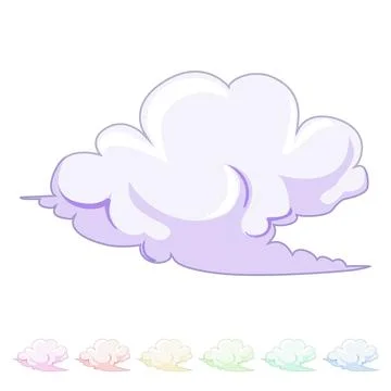 Weather cloud cartoon vector graphic Illustrazione stock