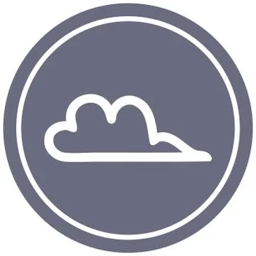 Weather cloud circular icon Stock Illustration