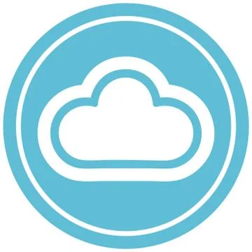Weather cloud circular icon Stock Illustration