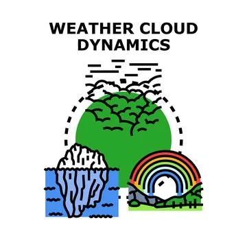 Weather cloud dynamics concept illustration showing climate processes Stock Illustration