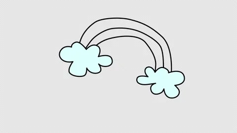 Weather cloud icon loop Animation video transparent background with alpha c.. Vídeos de archivo 235585527