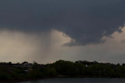 Weather cloud rain dramatic sky dark stormy Foto stock
