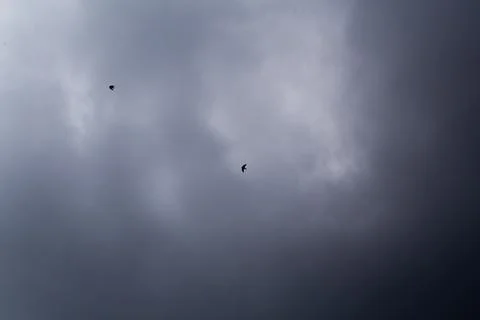 Weather cloud rain dramatic sky dark stormy Stock Photos