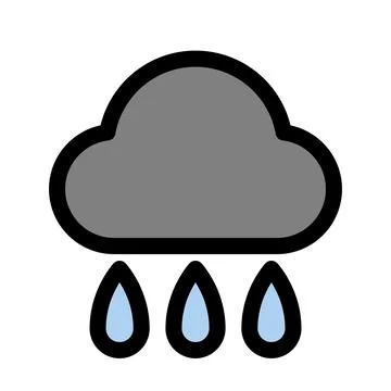 Weather Cloud with Rain Icon イラスト素材