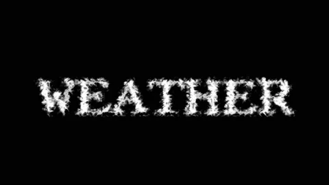 Weather cloud text effect black isolated background Stock Footage 138721982