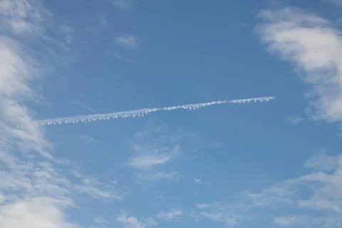 Weather cloudscape. Sky filled with cloud. Overcast scene. Cloudy sky view 스톡 사진