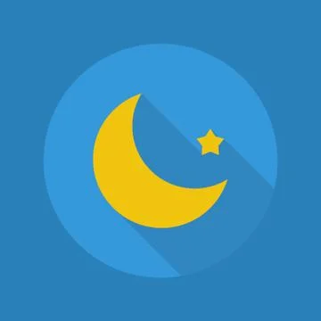 Weather Flat Icon. Moon Stock Illustration
